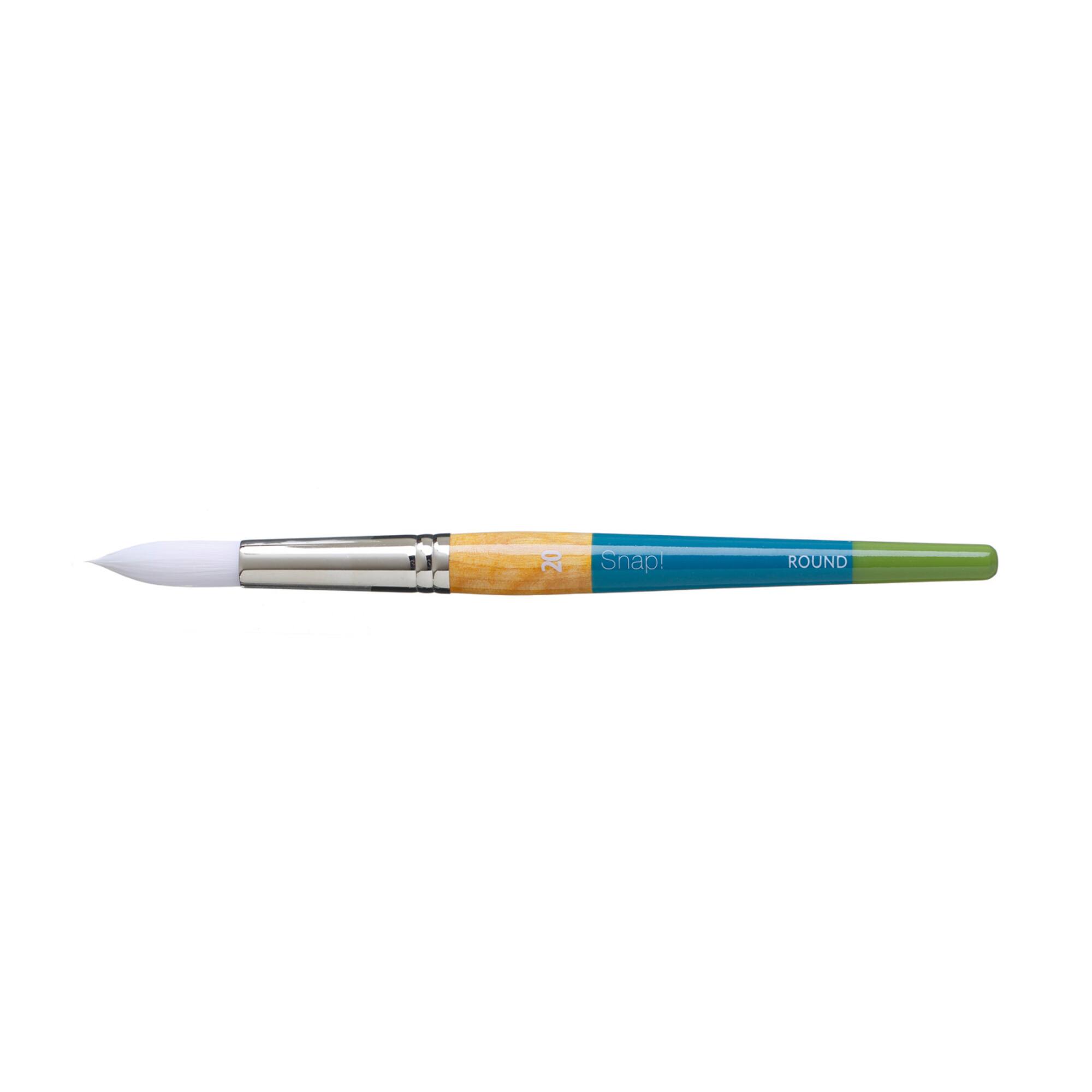 Princeton™ Snap!™ Series 9850 White Taklon Short Handle Round Brush